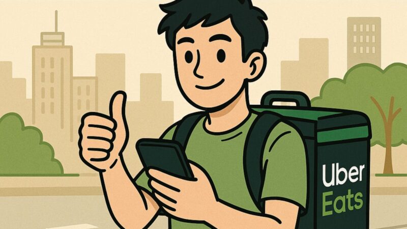 UberEats 配達員 サムズアップ